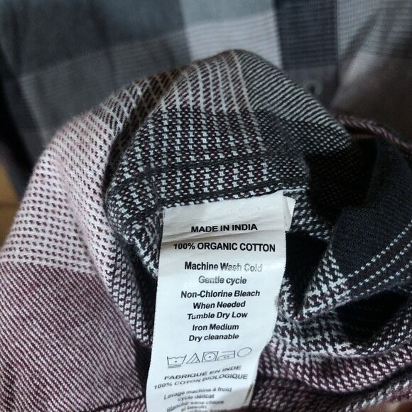 Prana Flannel Plaid Button Down Long Sleeve Shirt Mens Size XL Casual Red Black - Picture 6 of 11